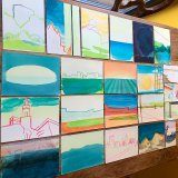 gouache-malerier, akvarel-malerier, abstrakte, æstetiske, landskab, natur, himmel, blå, brune, gule, papir, akvarel, smukke, samtidskunst, dekorative, design, interiør, bolig-indretning, moderne, moderne-kunst, bjerge, Køb original kunst og kunstplakater. Malerier, tegninger, limited edition kunsttryk & plakater af dygtige kunstnere.