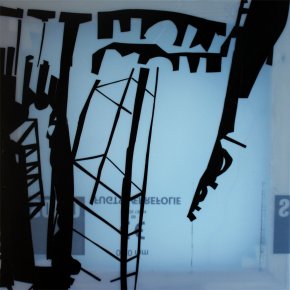 abstrakt maleri med blålige farver, online kunst galleri 