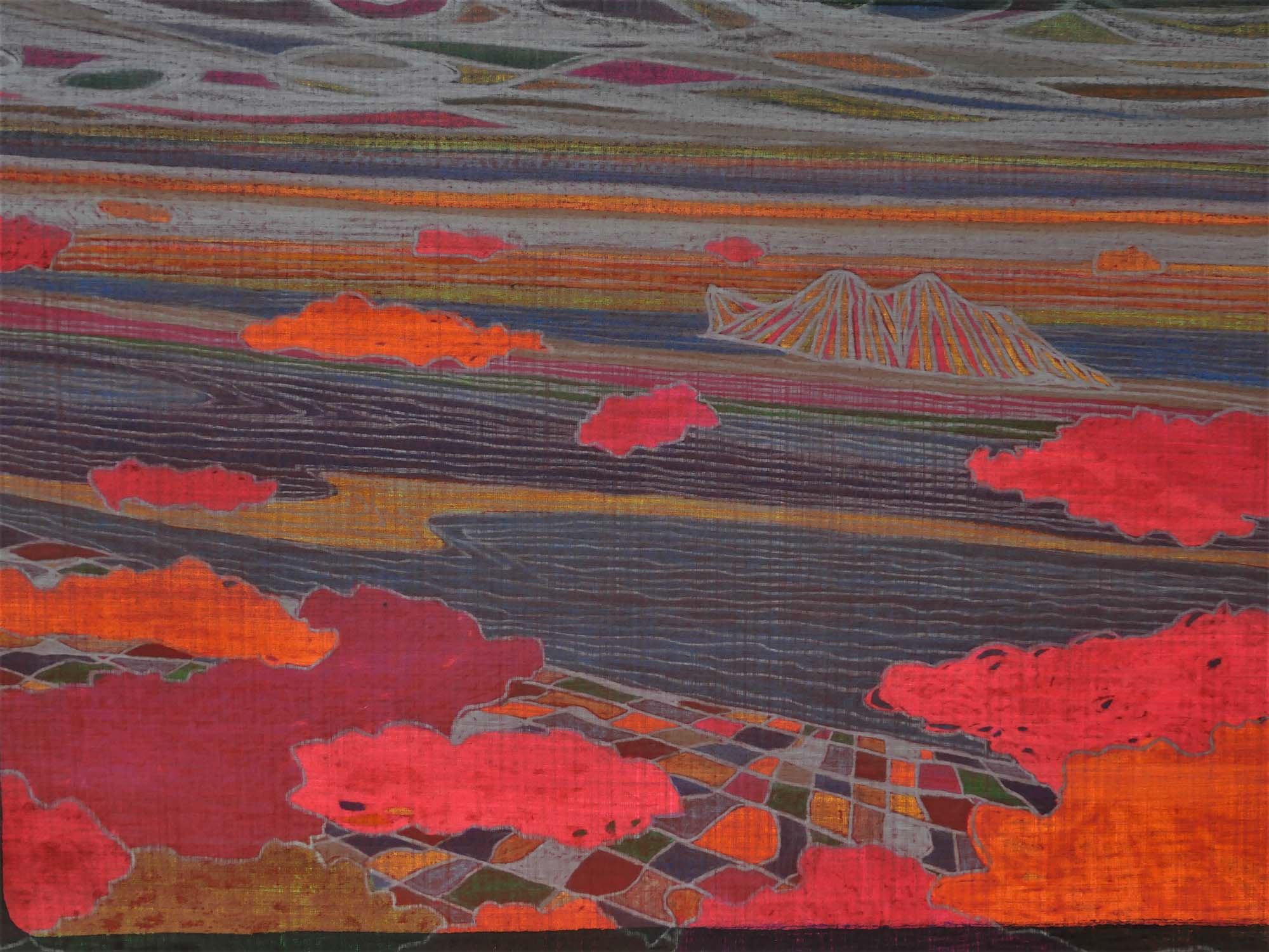 malerier, farverige, landskab, natur, havet, mønstre, himmel, sorte, pastel, røde, kridt, papir, samtidskunst, naturlig, Køb original kunst og kunstplakater. Malerier, tegninger, limited edition kunsttryk & plakater af dygtige kunstnere.
