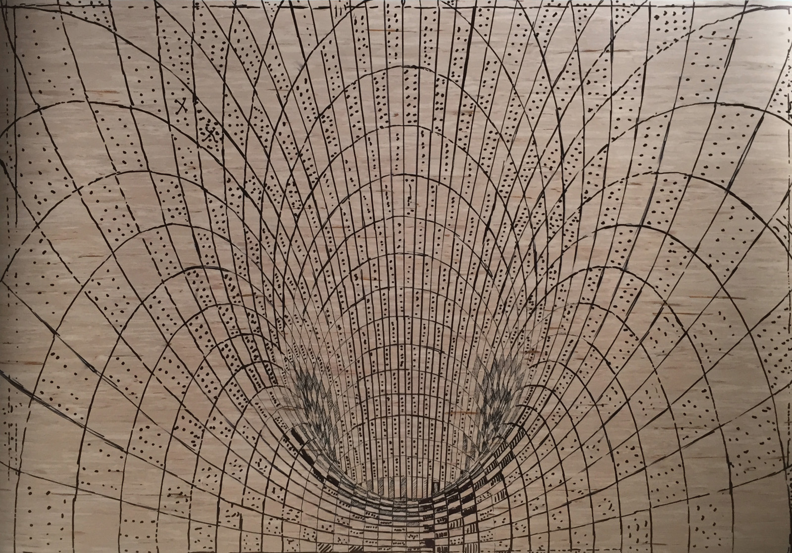 TOROIDAL SPACE linocut_stencil