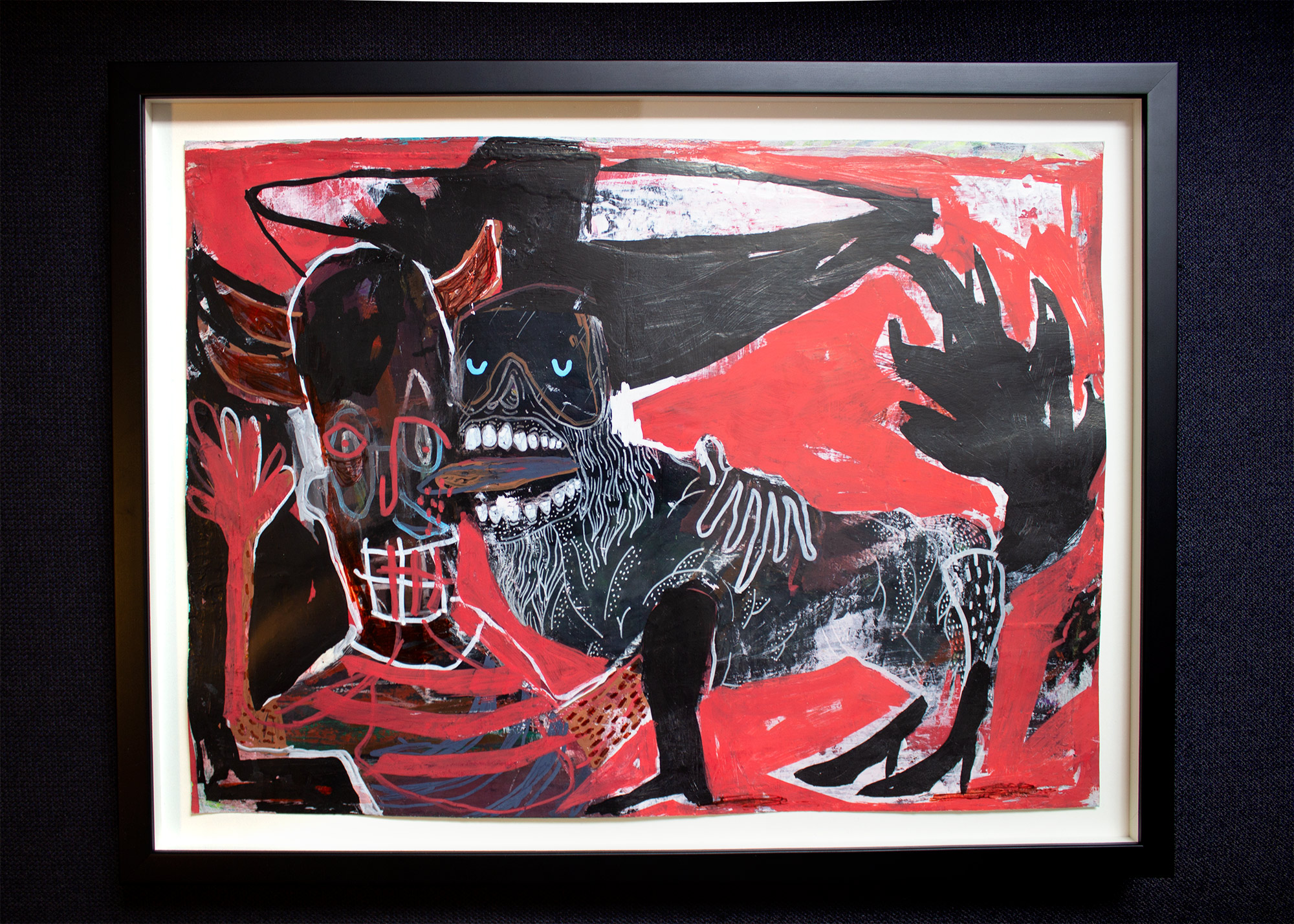 Uden titel XVII | Tegninger, Gouache-malerier, Akvarel-malerier | Simon Buch | Original tegning af Simon Buch
Indrammet i håndlavet sort træramme med distance fra glas til tegning | Beauton Art Gallery tegninger, gouache-malerier, akvarel-malerier, abstrakte, farverige, ekspressionistiske, illustrative, dyreliv, kroppe, mennesker, vilde-dyr, sorte, røde, akryl, blæk, papir, tusch, abstrakte-former, samtidskunst, hunde, ekspressionisme, bolig-indretning, moderne, moderne-kunst, Køb original kunst og kunstplakater. Malerier, tegninger, limited edition kunsttryk & plakater af dygtige kunstnere.