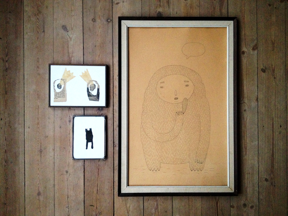 gallerier original tegninger, abstrakt illustration kunst i alle former, gaveide, boligindretning