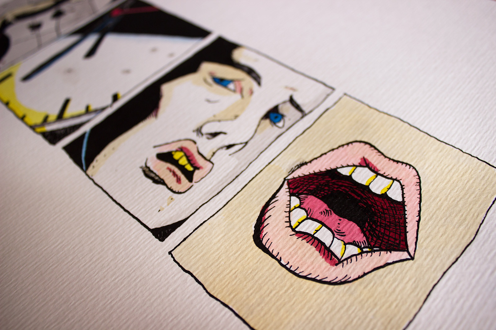 Untitled XXVII | Tegninger | Halfdan Pisket | Beauton Art Gallery tegninger, grafiske, illustrative, pop, portræt, tegneserier, hverdagsliv, stemninger, mennesker, sorte, hvide, gule, blæk, papir, akvarel, samtidskunst, ansigter, moderne, moderne-kunst, skitse, Køb original kunst og kunstplakater. Malerier, tegninger, limited edition kunsttryk & plakater af dygtige kunstnere.