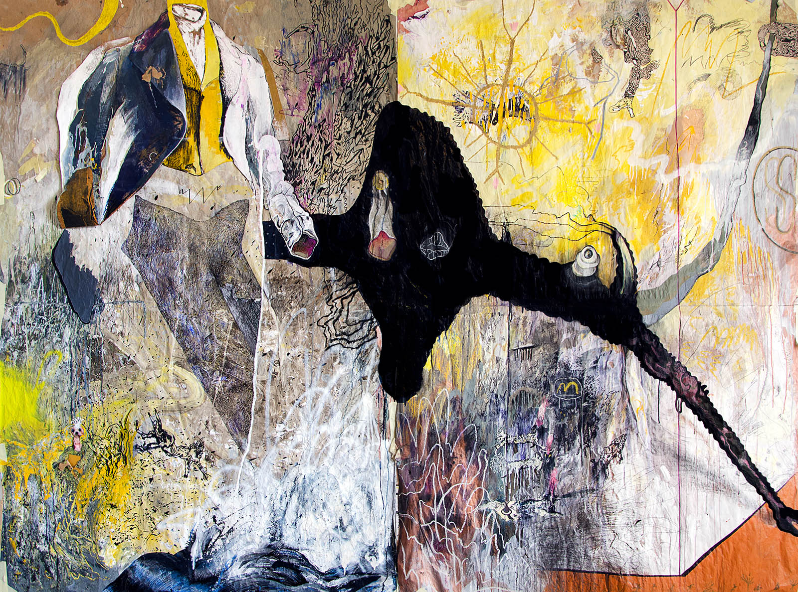 The Costume | Tegninger, Malerier | Piotr Dudek | Beauton Art Gallery tegninger, malerier, ekspressionistiske, stemninger, bevægelse, sorte, brune, hvide, gule, artliner, papir, tusch, olie, smukke, beklædning, samtidskunst, dansk, dekorative, design, ekspressionisme, interiør, bolig-indretning, mandlig, moderne, moderne-kunst, nordisk, Køb original kunst og kunstplakater. Malerier, tegninger, limited edition kunsttryk & plakater af dygtige kunstnere.