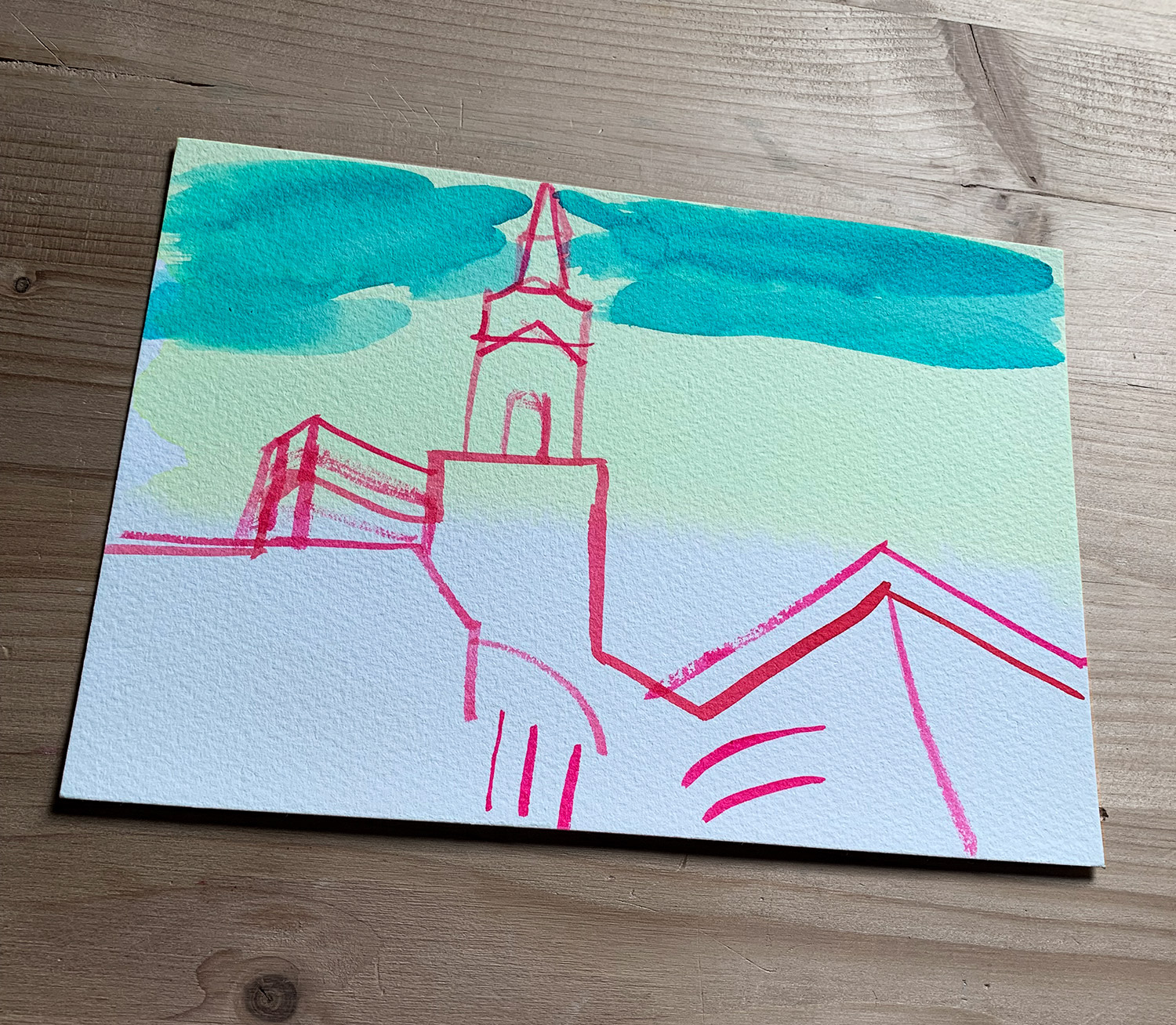 gouache-malerier, akvarel-malerier, figurative, illustrative, landskab, religion, himmel, grønne, røde, hvide, gouache, papir, akvarel, smukke, samtidskunst, dekorative, design, interiør, bolig-indretning, moderne, moderne-kunst, Køb original kunst og kunstplakater. Malerier, tegninger, limited edition kunsttryk & plakater af dygtige kunstnere.