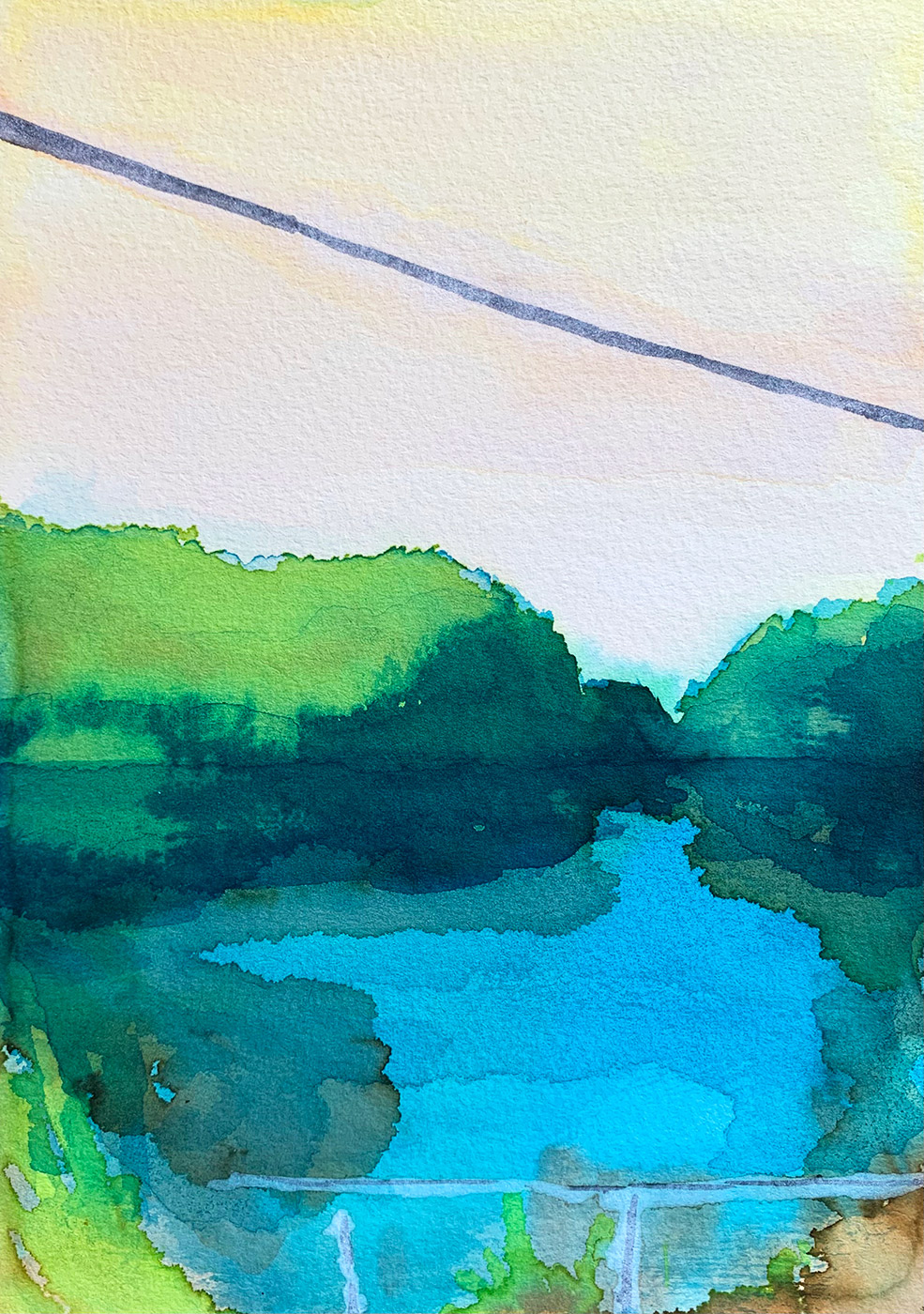 gouache-malerier, akvarel-malerier, æstetiske, illustrative, landskab, botanik, natur, havet, blå, grønne, gule, gouache, papir, akvarel, atmosfære, smukke, samtidskunst, dekorative, design, skov, interiør, bolig-indretning, moderne, moderne-kunst, udendørs, vand, Buy original high quality art. Paintings, drawings, limited edition prints & posters by talented artists.