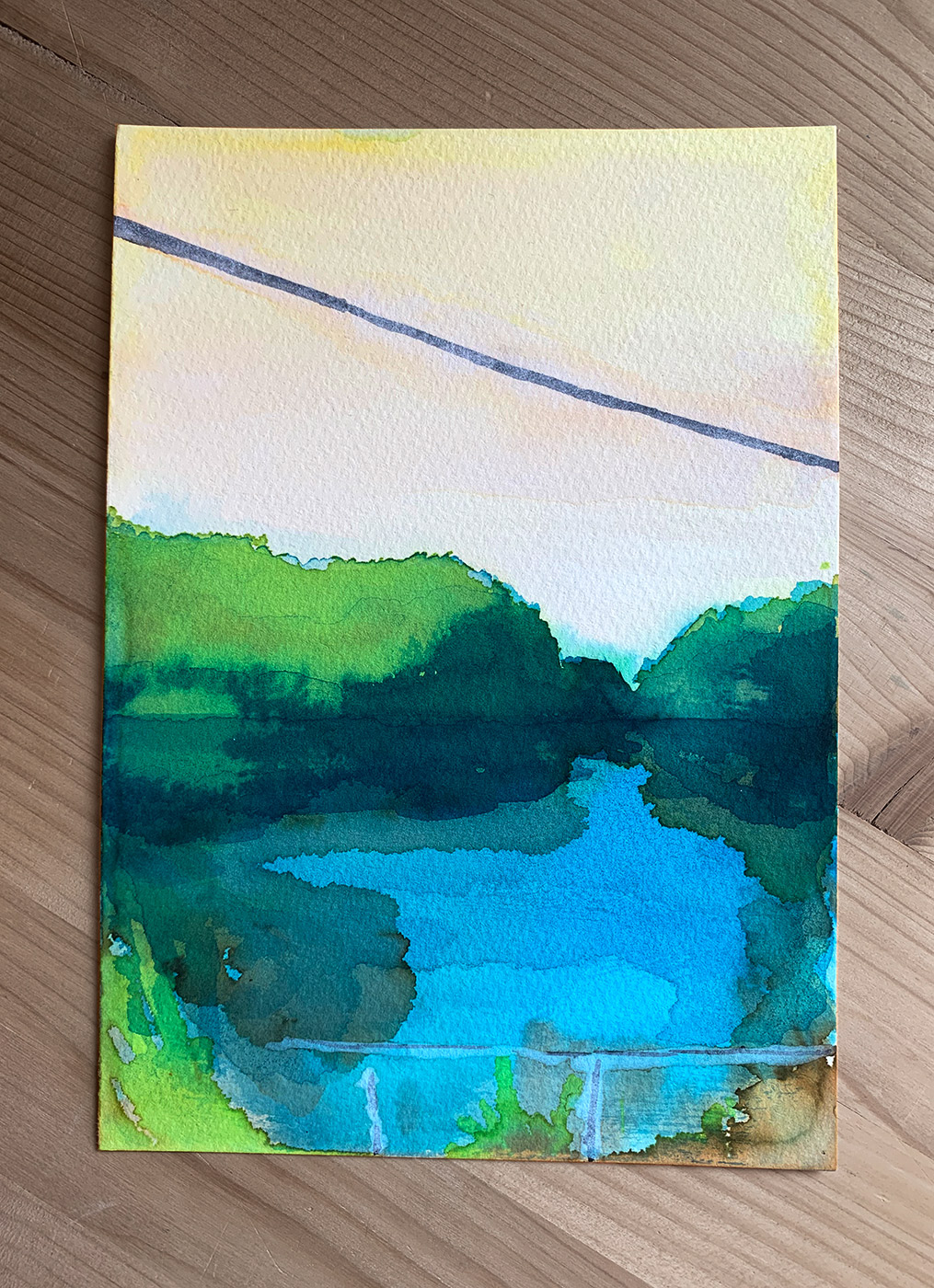 gouache-malerier, akvarel-malerier, æstetiske, illustrative, landskab, botanik, natur, havet, blå, grønne, gule, gouache, papir, akvarel, atmosfære, smukke, samtidskunst, dekorative, design, skov, interiør, bolig-indretning, moderne, moderne-kunst, udendørs, vand, Buy original high quality art. Paintings, drawings, limited edition prints & posters by talented artists.