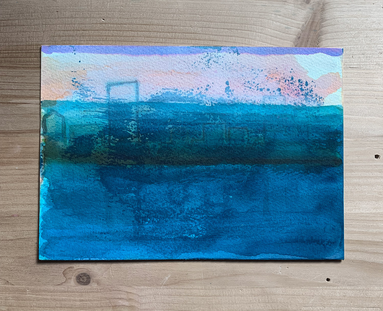 gouache-malerier, akvarel-malerier, abstrakte, farverige, ekspressionistiske, bevægelse, mønstre, blå, violette, gouache, papir, akvarel, abstrakte-former, smukke, samtidskunst, dekorative, design, interiør, bolig-indretning, moderne, moderne-kunst, Køb original kunst og kunstplakater. Malerier, tegninger, limited edition kunsttryk & plakater af dygtige kunstnere.