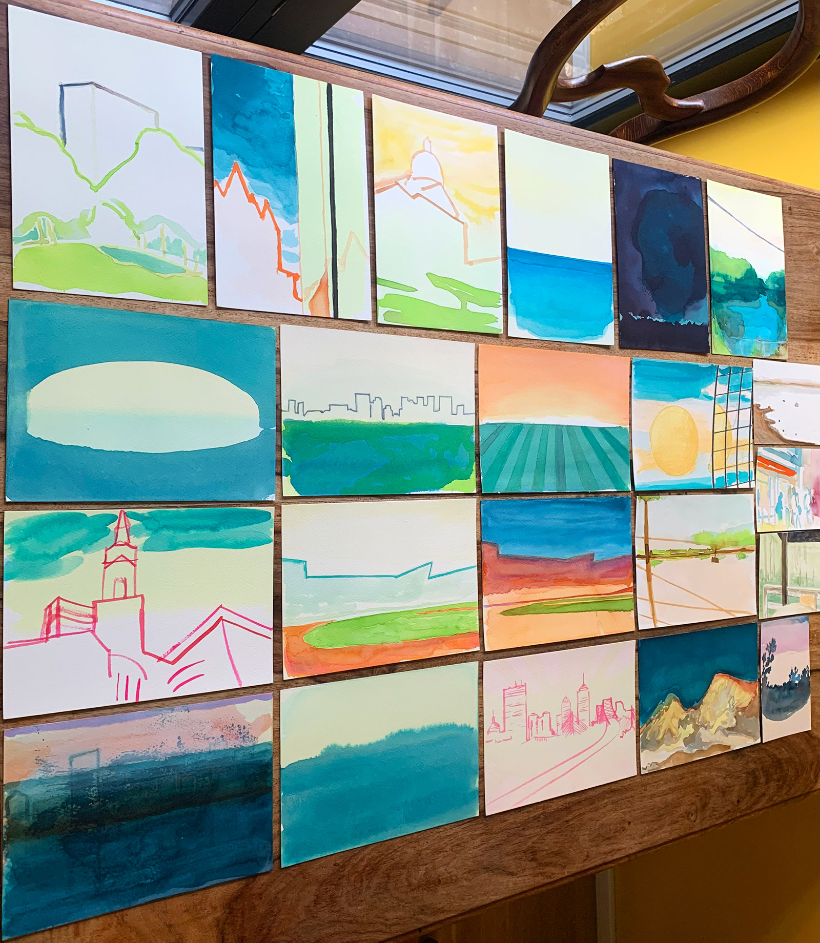 gouache-malerier, akvarel-malerier, abstrakte, æstetiske, landskab, arkitektur, botanik, himmel, blå, grønne, orange, hvide, papir, akvarel, smukke, bygninger, byer, samtidskunst, dekorative, design, interiør, bolig-indretning, moderne, moderne-kunst, Køb original kunst og kunstplakater. Malerier, tegninger, limited edition kunsttryk & plakater af dygtige kunstnere.