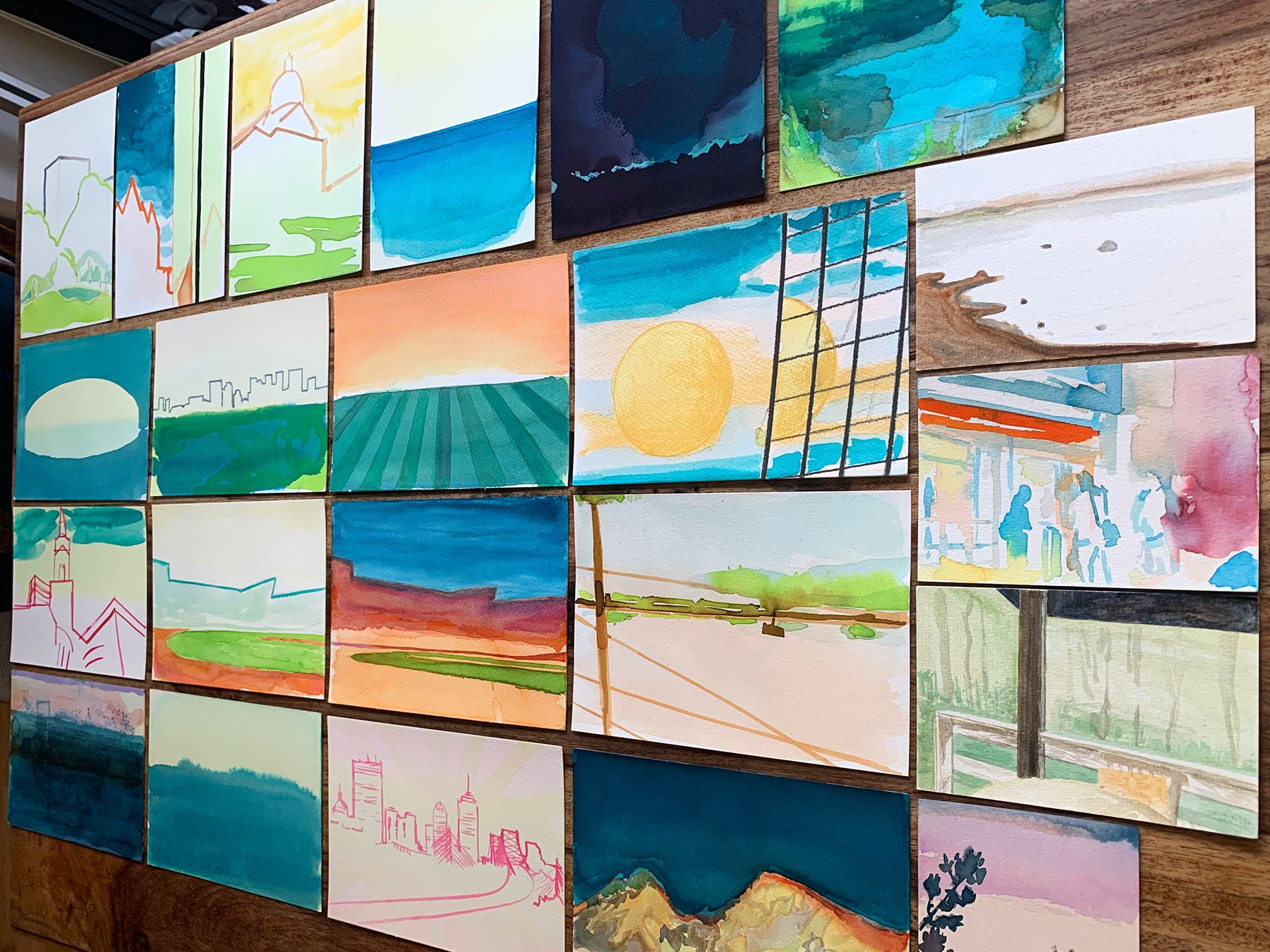 gouache-malerier, akvarel-malerier, abstrakte, æstetiske, landskab, arkitektur, botanik, natur, mønstre, himmel, brune, hvide, gouache, papir, akvarel, smukke, samtidskunst, dekorative, design, interiør, bolig-indretning, moderne, moderne-kunst, Køb original kunst og kunstplakater. Malerier, tegninger, limited edition kunsttryk & plakater af dygtige kunstnere.