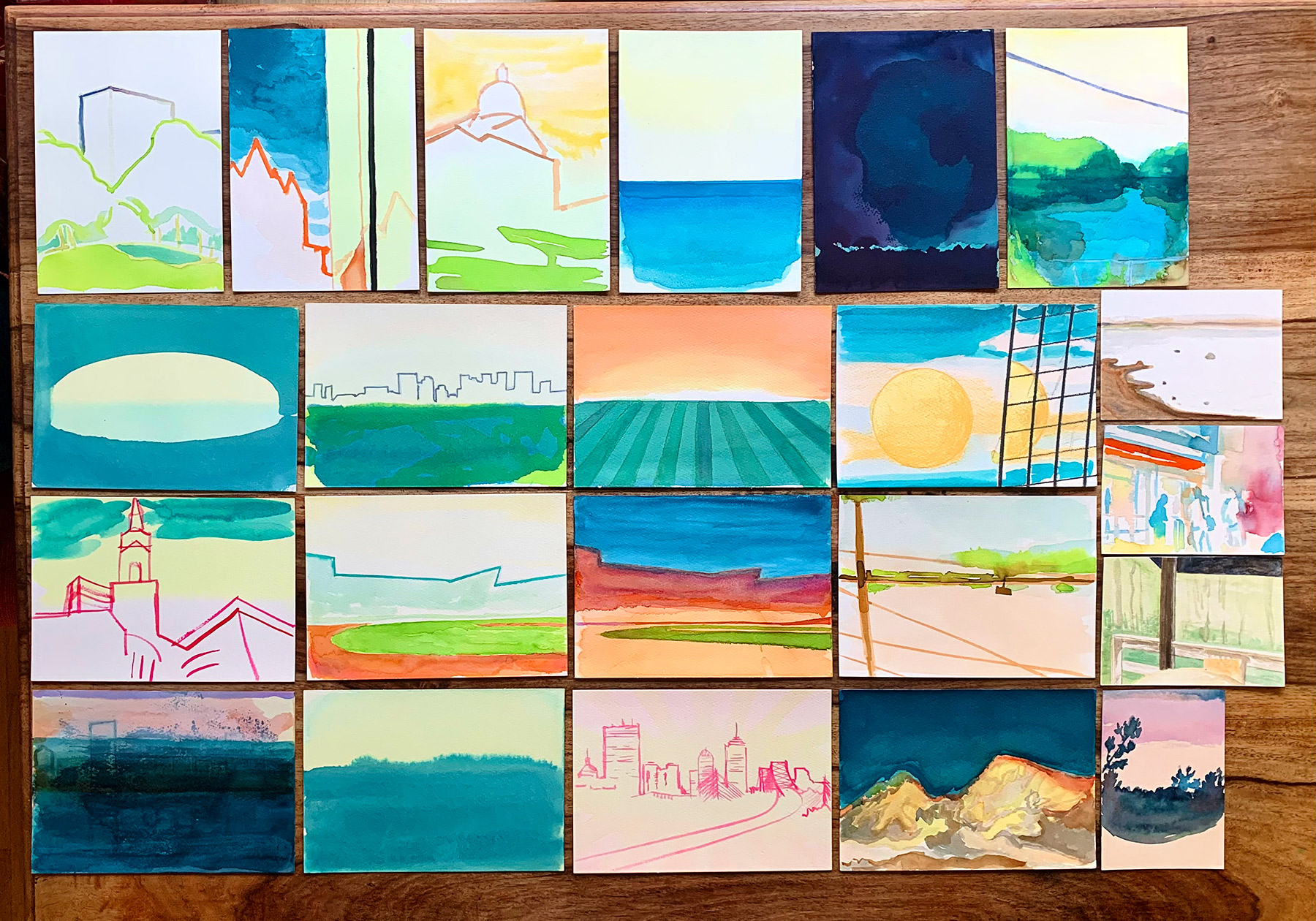 gouache-malerier, akvarel-malerier, abstrakte, farverige, ekspressionistiske, bevægelse, mønstre, blå, violette, gouache, papir, akvarel, abstrakte-former, smukke, samtidskunst, dekorative, design, interiør, bolig-indretning, moderne, moderne-kunst, Køb original kunst og kunstplakater. Malerier, tegninger, limited edition kunsttryk & plakater af dygtige kunstnere.