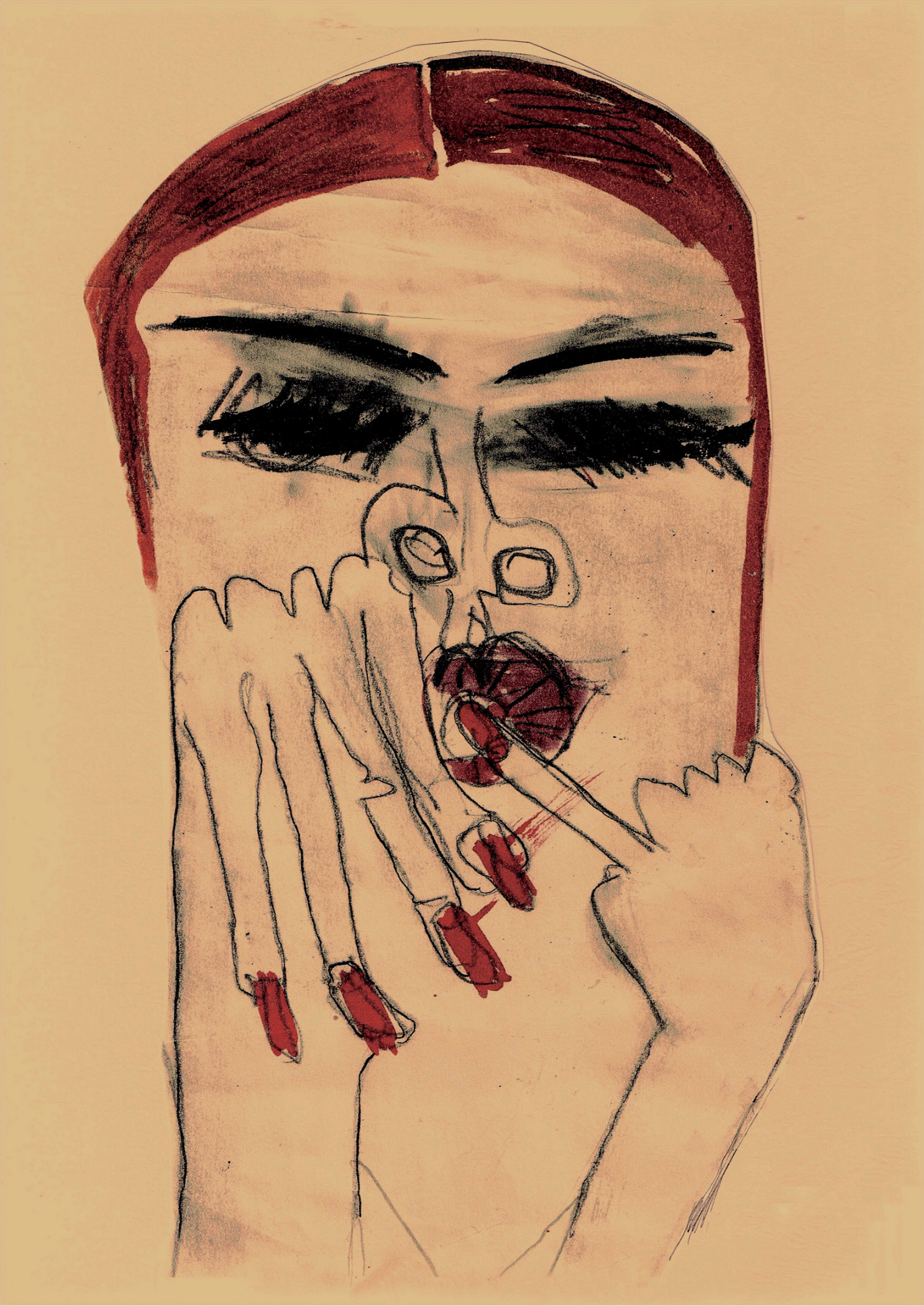 kunsttryk, gicleé, ekspressionistiske, figurative, illustrative, portræt, kroppe, mennesker, seksualitet, beige, brune, røde, blæk, samtidskunst, dekorative, design, ansigter, kvindelig, interiør, bolig-indretning, moderne, moderne-kunst, plakater, tryk, kvinder, Køb original kunst og kunstplakater. Malerier, tegninger, limited edition kunsttryk & plakater af dygtige kunstnere.